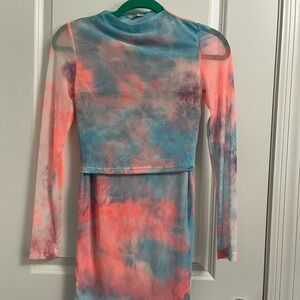 Iris Multicolor Tie-Dye Skirt Set